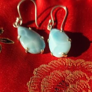 Larimar and Sterling Silver earrings!